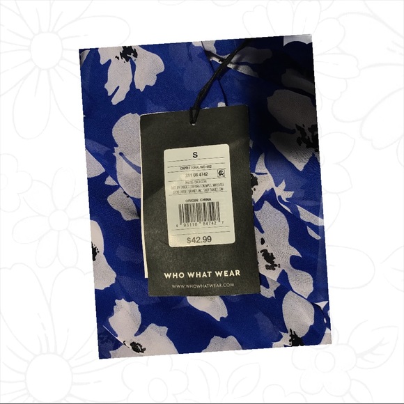 NWT - Who What Wear Blue Floral Halter Dress - SM - Picture 9 of 16